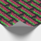 Jasmin Vorname Name Graffiti red green Cadeaupapier (Hoek)