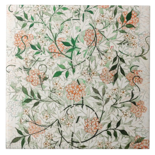 Jasmine Bloem schilderij Kunstwerk Tegeltje (Voorkant)