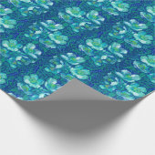 Jasmine Bloom  bloemen Floral Pattern Blue Cadeaupapier (Hoek)