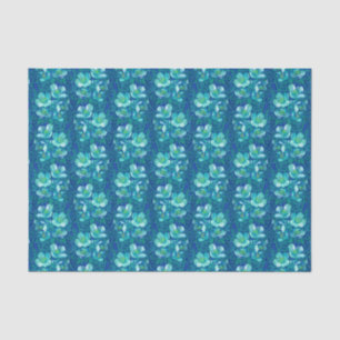 Jasmine Bloom  bloemen Floral Pattern Blue Tissuepapier
