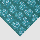 Jasmine Bloom bloemenpatroon Blauwgroen Tissuepapier (Detail)