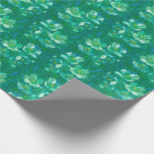 Jasmine Bloom  Flowers Floral Pattern Green Cadeaupapier (Hoek)