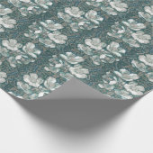 Jasmine Bloom Flowers Floral Pattern Grey Cadeaupapier (Hoek)