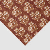 Jasmine Bloom  Flowers Floral Pattern Sepia Tissuepapier (Detail)
