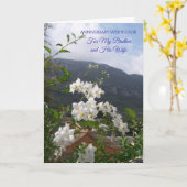 Jasmine Broer En Echtgenoot Gepersonaliseerde Verj Kaart (Gele Bloem)