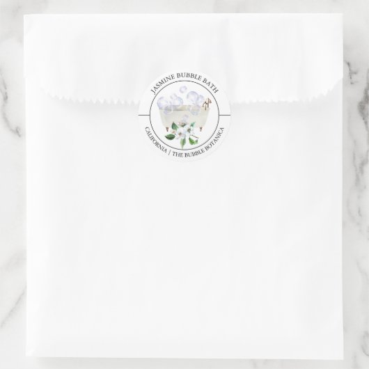 Jasmine Bubble Bath label (Tas)