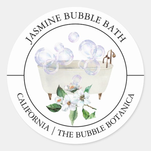 Jasmine Bubble Bath label (Voorkant)
