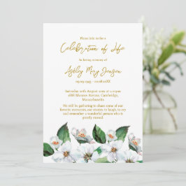 Jasmine Celebration of Life Funeral Kaart