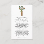 Jasmine Cross Memorial Photo Funeral Prayer Card Visitekaartje (Achterkant)