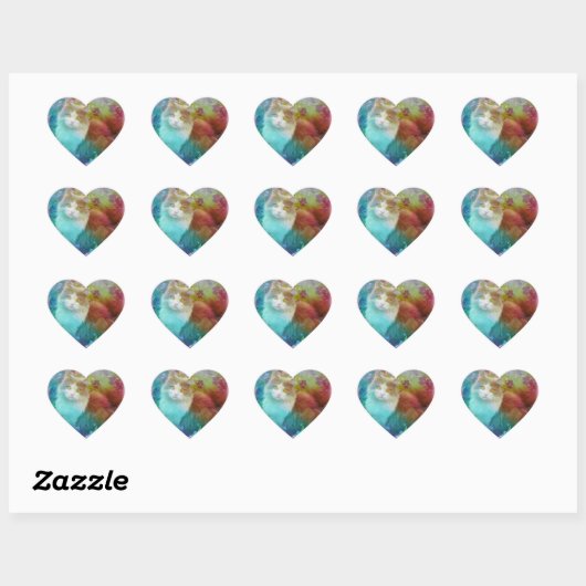 Jasmine de Kitten Hart Sticker (Vel)