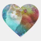 Jasmine de Kitten Hart Sticker (Voorkant)