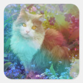 Jasmine de Kitten Vierkante Sticker (Voorkant)