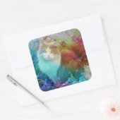 Jasmine de Kitten Vierkante Sticker (Envelop)