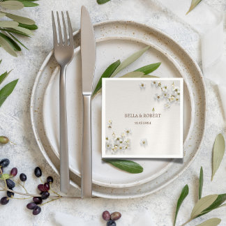 Jasmine Floral Boho bruiloft servetten