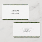 Jasmine Floral Pattern Green Flower Garden Visitekaartje (Voorkant / Achterkant)