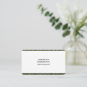 Jasmine Floral Pattern Green Flower Garden Visitekaartje (Staand voorkant)