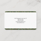 Jasmine Floral Pattern Green Flower Garden Visitekaartje (Achterkant)