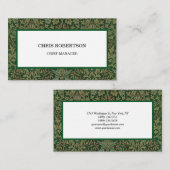 Jasmine Floral Pattern Green Flower Garden Visitekaartje (Voorkant / Achterkant)