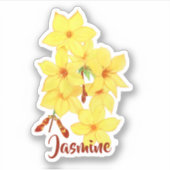 Jasmine Flower Custom Vinyl Stickers (Voorkant)