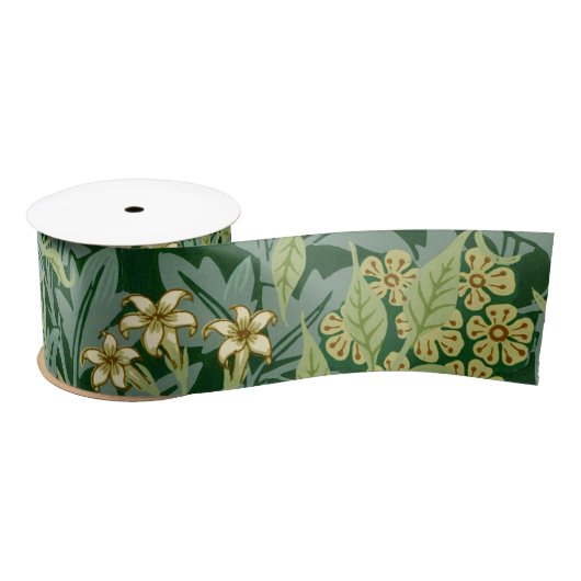 Jasmine Flower  Ornament Illustration Satijnen Lint (Spoel)