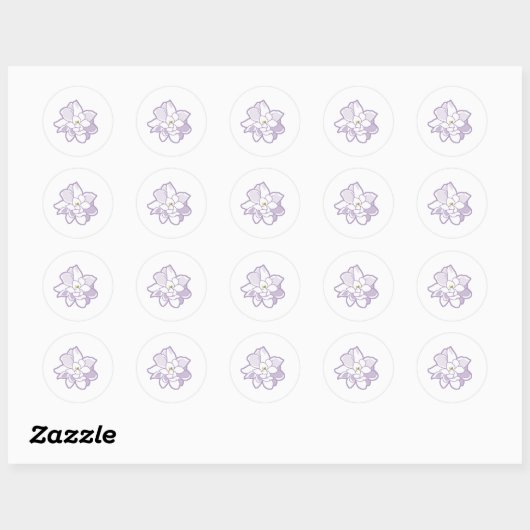 Jasmine Flower Ronde Sticker (Vel)