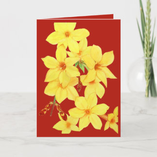 Jasmine FLower Waterverf Wenskaart Kaart