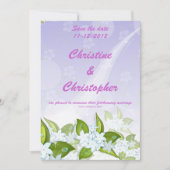 Jasmine Flowers  behalve de datum Uitnodigen Save The Date (Voorkant)