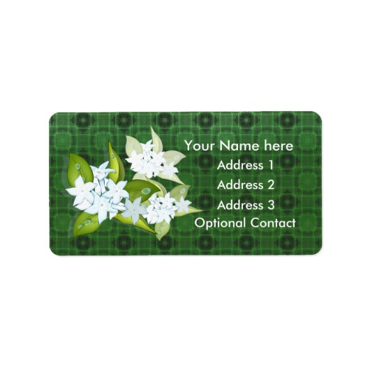 Jasmine Flowers  Etiket (Voorkant)