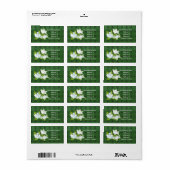 Jasmine Flowers  Etiket (Full Sheet)