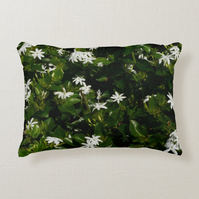 Jasmine Flowers Tropical Floral Botanical Accent Kussen (Voorkant)