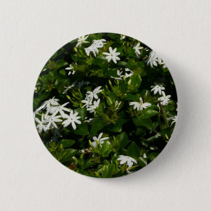 Jasmine Flowers Tropical Floral Botanical Ronde Button 5,7 Cm