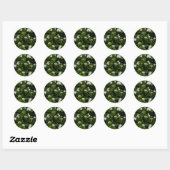 Jasmine Flowers Tropical Floral Botanical Ronde Sticker (Vel)