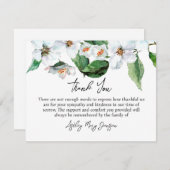 Jasmine Funeral Thank You Card Bereavement Bedankkaart (Voorkant / Achterkant)
