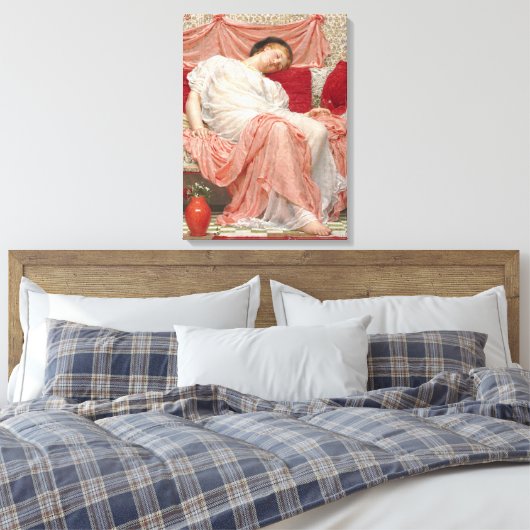 Jasmine, gemaakt door Albert Joseph Moore, Victori Canvas Afdruk (Insitu (Slaapkamer))
