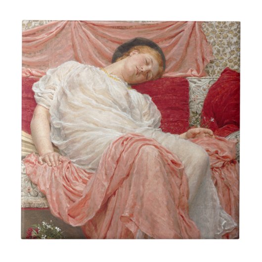 Jasmine, gemaakt door Albert Joseph Moore, Victori Tegeltje (Voorkant)