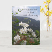 Jasmine gepersonaliseerd 65th Wedding Jubileum Kaart (Gele Bloem)