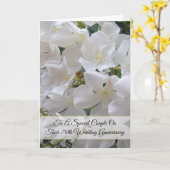 Jasmine gepersonaliseerd 70th Wedding Jubileum Kaart (Gele Bloem)