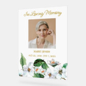 Jasmine-herdenkingsfoto Funeral Acrylic bord (Hoek)