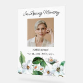 Jasmine-herdenkingsfoto Funeral Acrylic bord (Hoek)