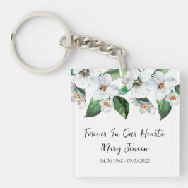 Jasmine-herinnerings-rouwfoto-sleutelhanger Sleutelhanger
