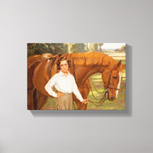 Jasmine het Paard (door Algernon Talmage) Canvas Afdruk