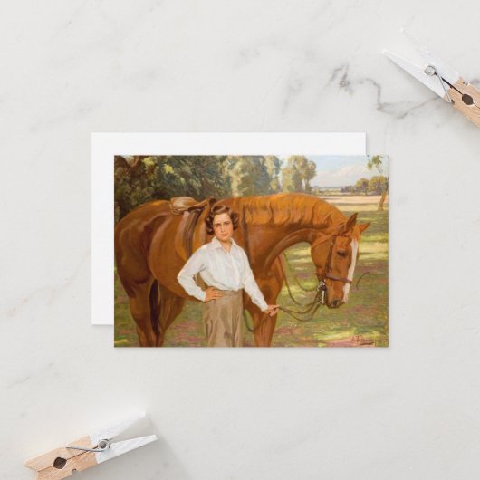 Jasmine het Paard (door Algernon Talmage) Kaart (Voorkant / Achterkant in situ)