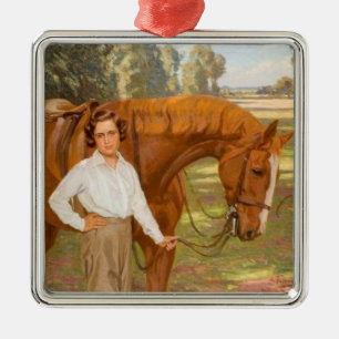 Jasmine het Paard (door Algernon Talmage) Metalen Ornament