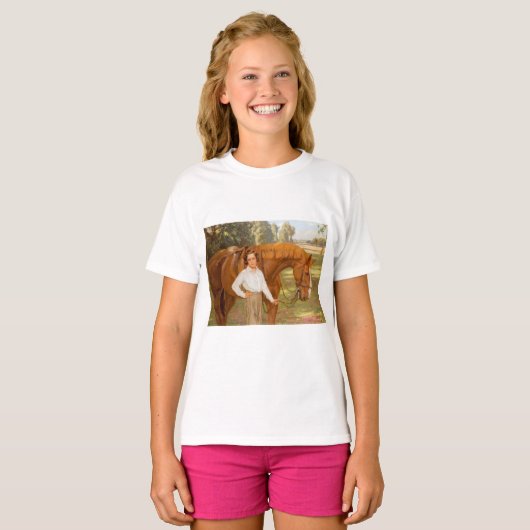 Jasmine het Paard (door Algernon Talmage) T-shirt (Voorkant volledig)