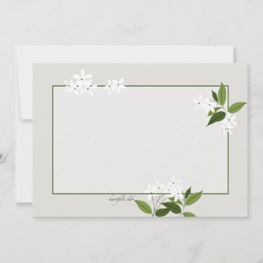 Jasmine Horizontale Uitnodiging (Achterkant)