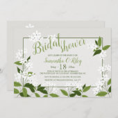 Jasmine Horizontale Uitnodiging (Voorkant / Achterkant)