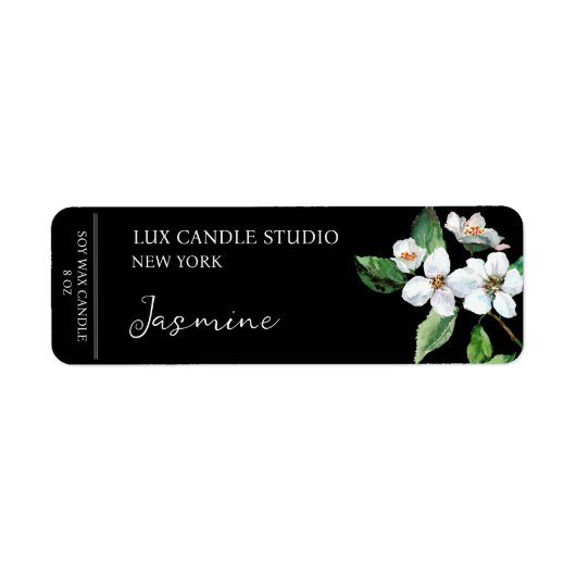 Jasmine kaarsetiket etiket (Voorkant)