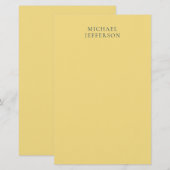 Jasmine & Leigray Minimalistisch Eenvoudig Modern  Briefpapier (Voorkant / Achterkant)