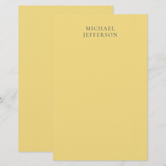 Jasmine & Leigray Minimalistisch Eenvoudig Modern Briefpapier (Voorkant / Achterkant)