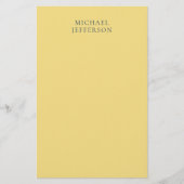 Jasmine & Leigray Minimalistisch Eenvoudig Modern Briefpapier (Voorkant)